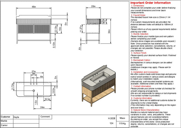 KAYLA EXTRA PAY Custom Order