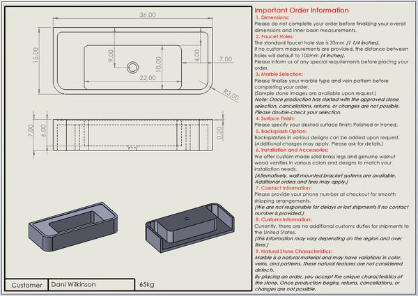 Dani Wilkinson Custom Order (2 PRODUCT)