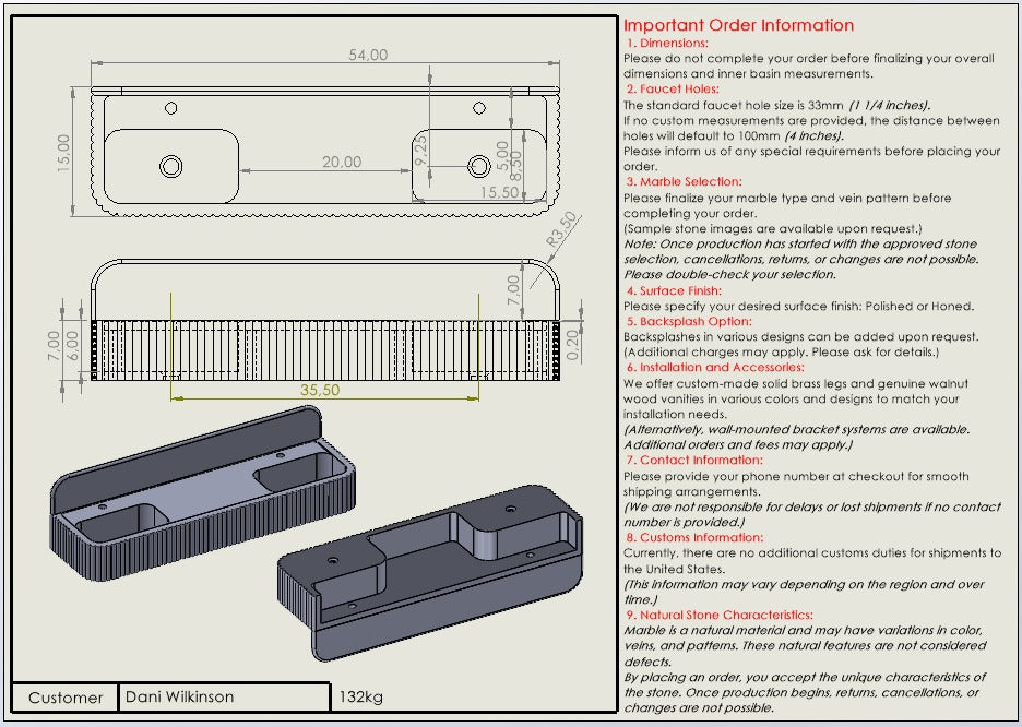 Dani Wilkinson Custom Order (2 PRODUCT)