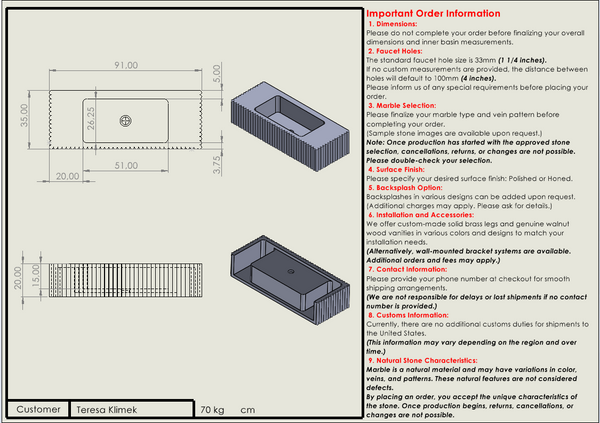 Teresa Klimek Custom Order