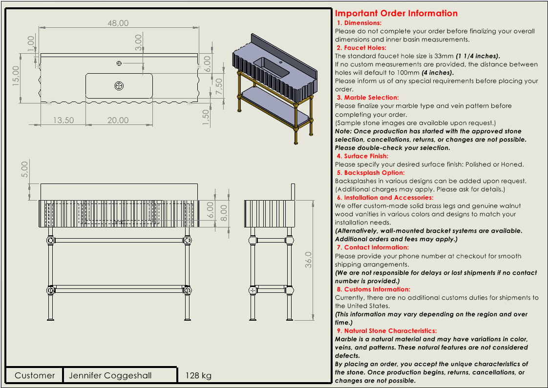 Jennifer Coggeshall Custom Order