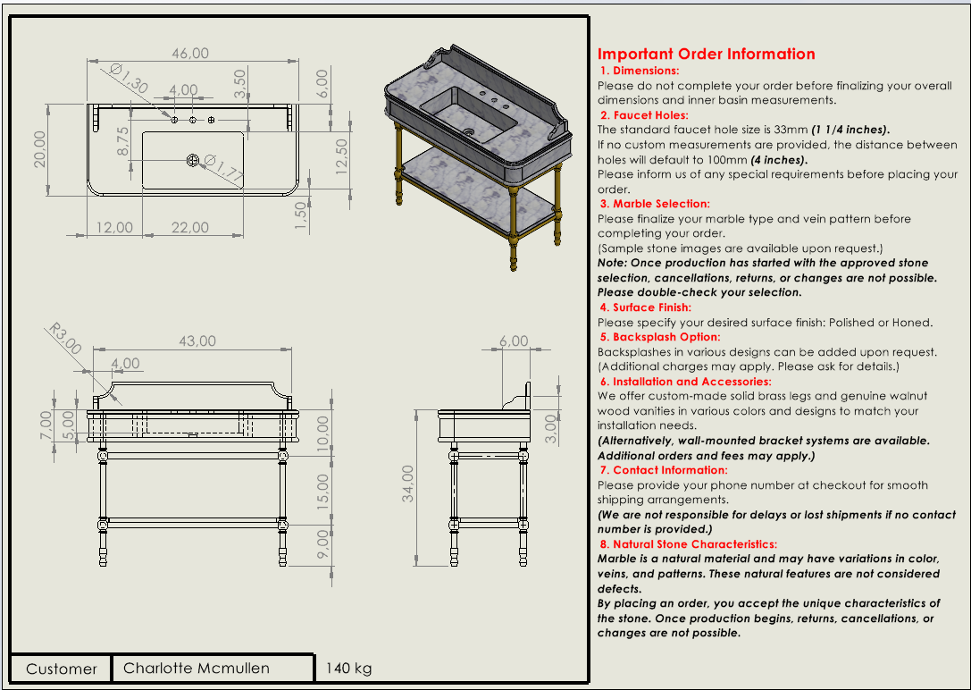 Charlotte McMullen Custom Order