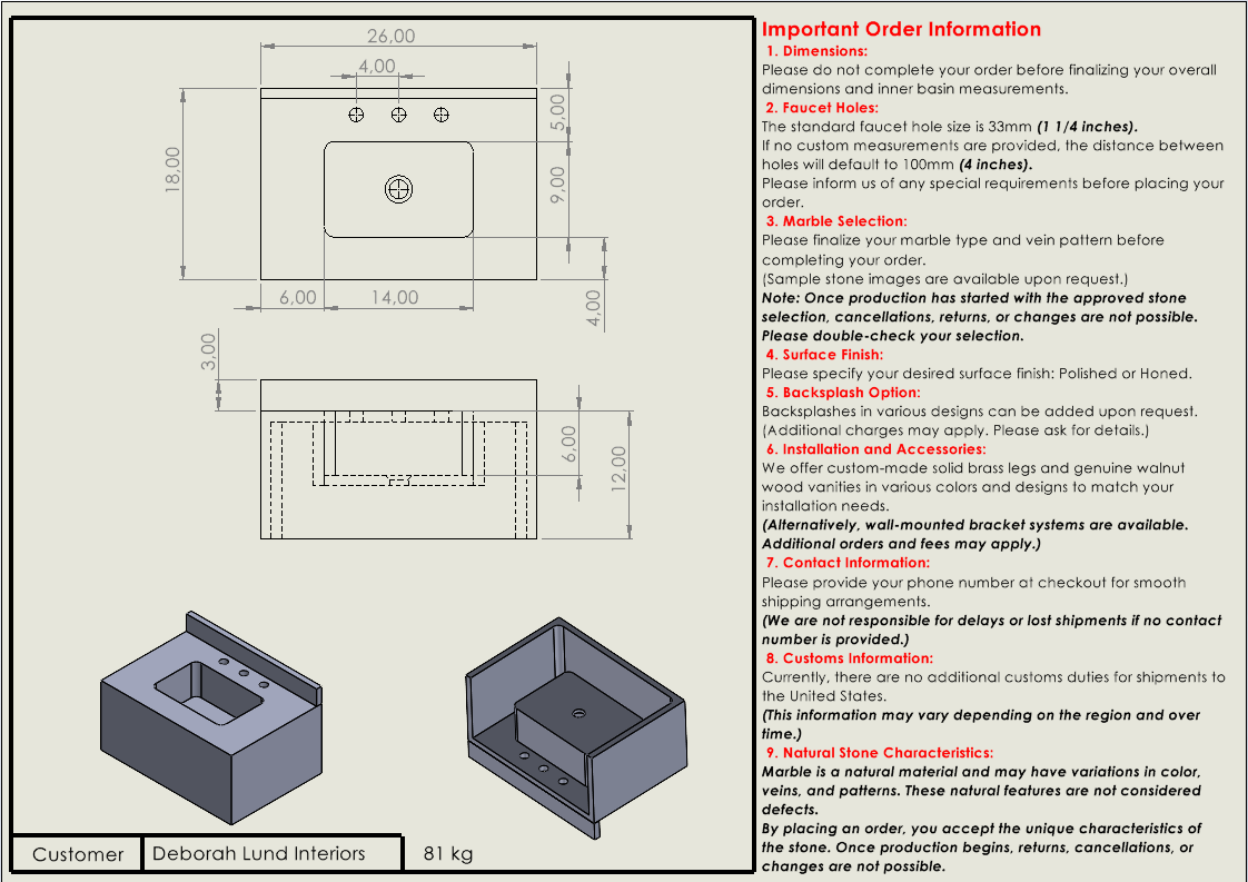 Studio Deborah Lund Interiors Custom Order