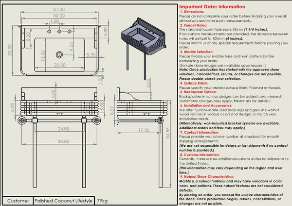 Polished Coconut Lifestyle Custom Order