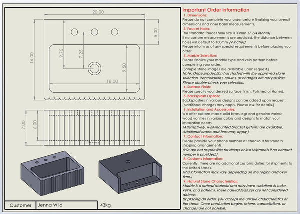 jenna Wild Custom Order
