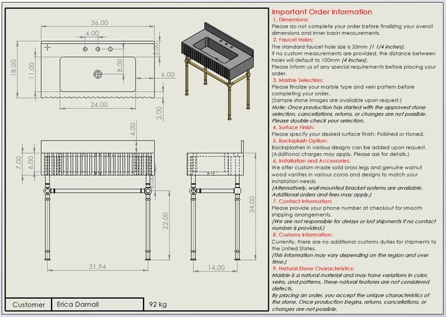 Erica Darnall Custom Order