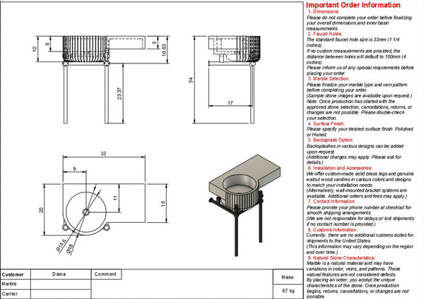 diane lisi custom order