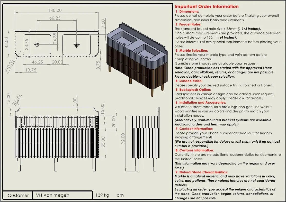 V.H. Van Megen Custom Order