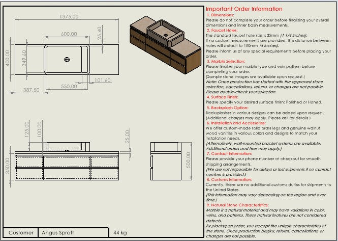 Angus Sprott Custom Order