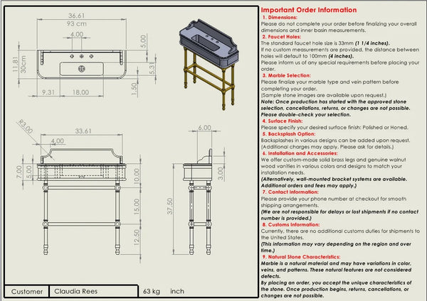 Claudia Rees Custom Order