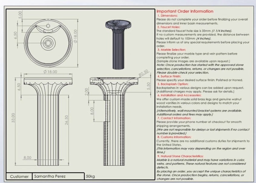 Samantha Perez Custom Order