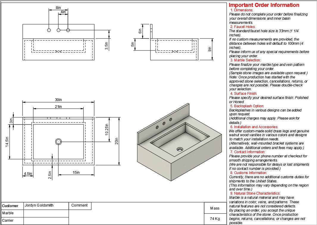 Jordyn Goldsmith Custom Order