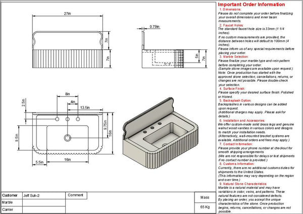 Jeff Suh Custom Order sink hover