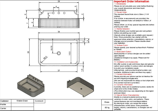 Custome Order Kristen Dixon