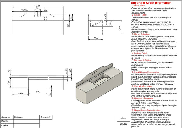 Custome Order  Rebecca hover