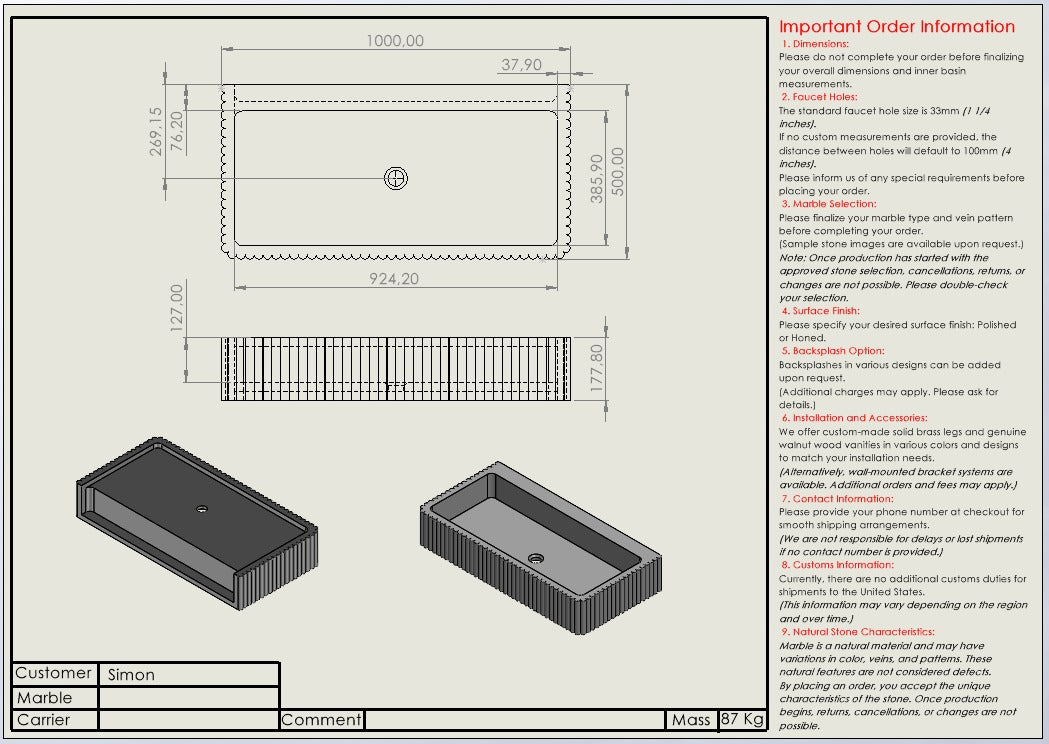 Paulandcodesign - Simon Custom Order