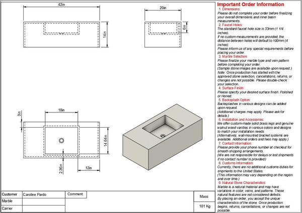 Caroline Pardo Custom Order