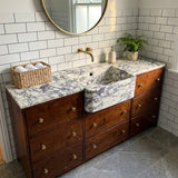 Calacatta Viola Sink | Marble Vessel Sink | Bathroom Vessel Sink | Stone Bathroom Sink