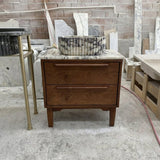 Calacatta Viola Marble Vanity Sink with Natural Stone Veining | Handmade Luxury Bathroom Sink