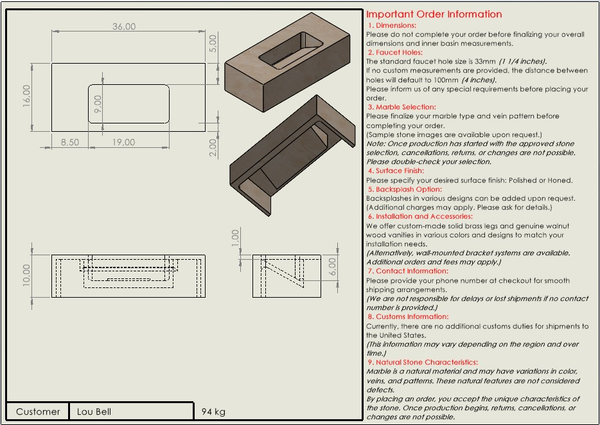LOU BELL Custom Order
