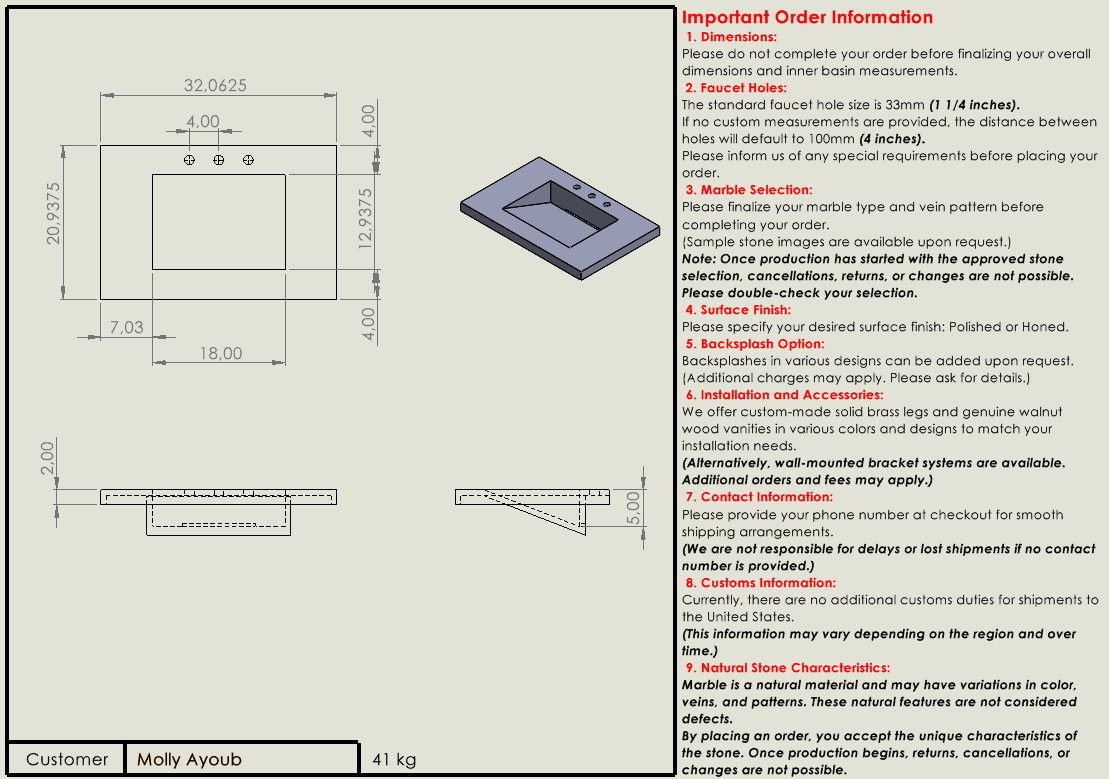 Molly Ayoub Custom Order
