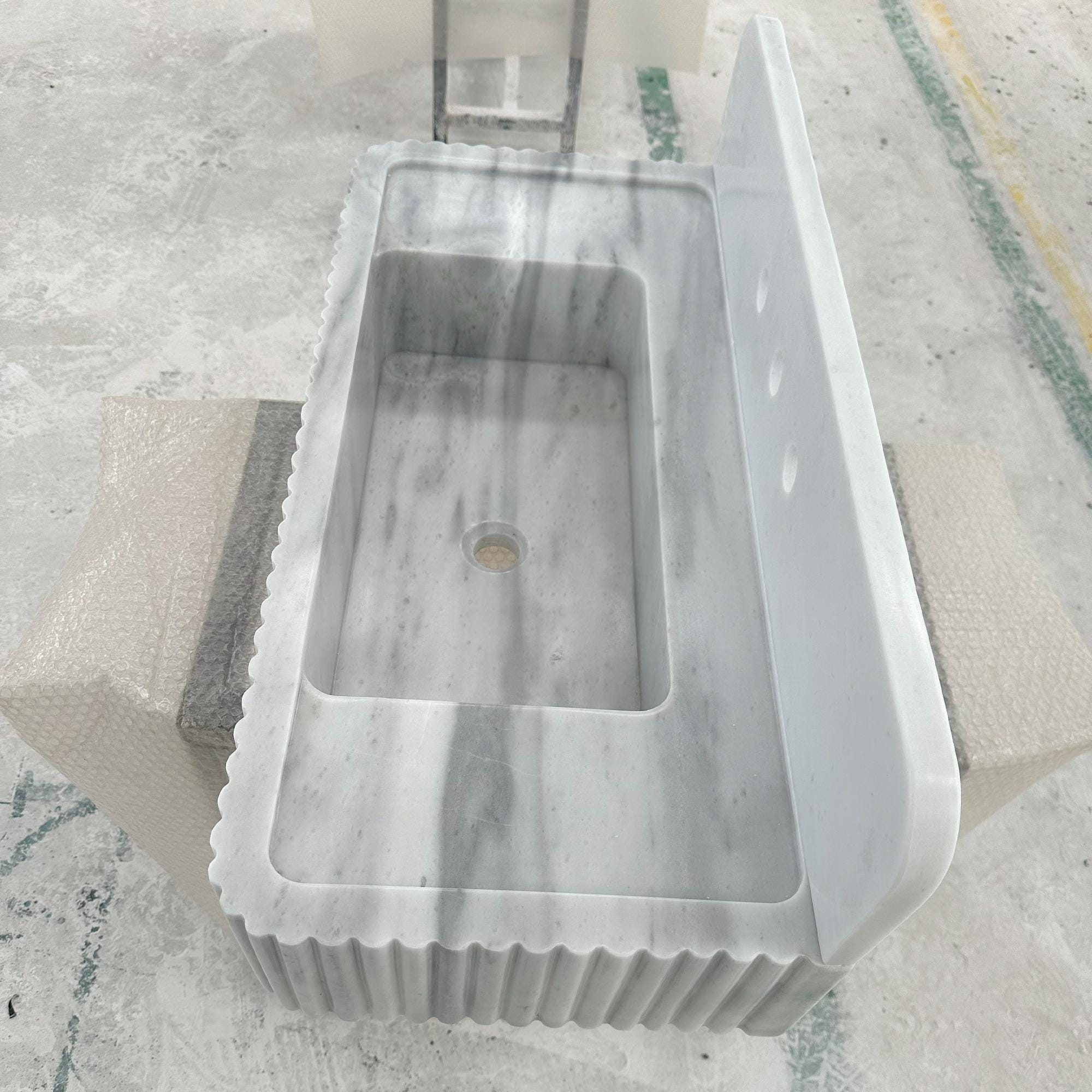 modern bathroom wall mount carrara sink