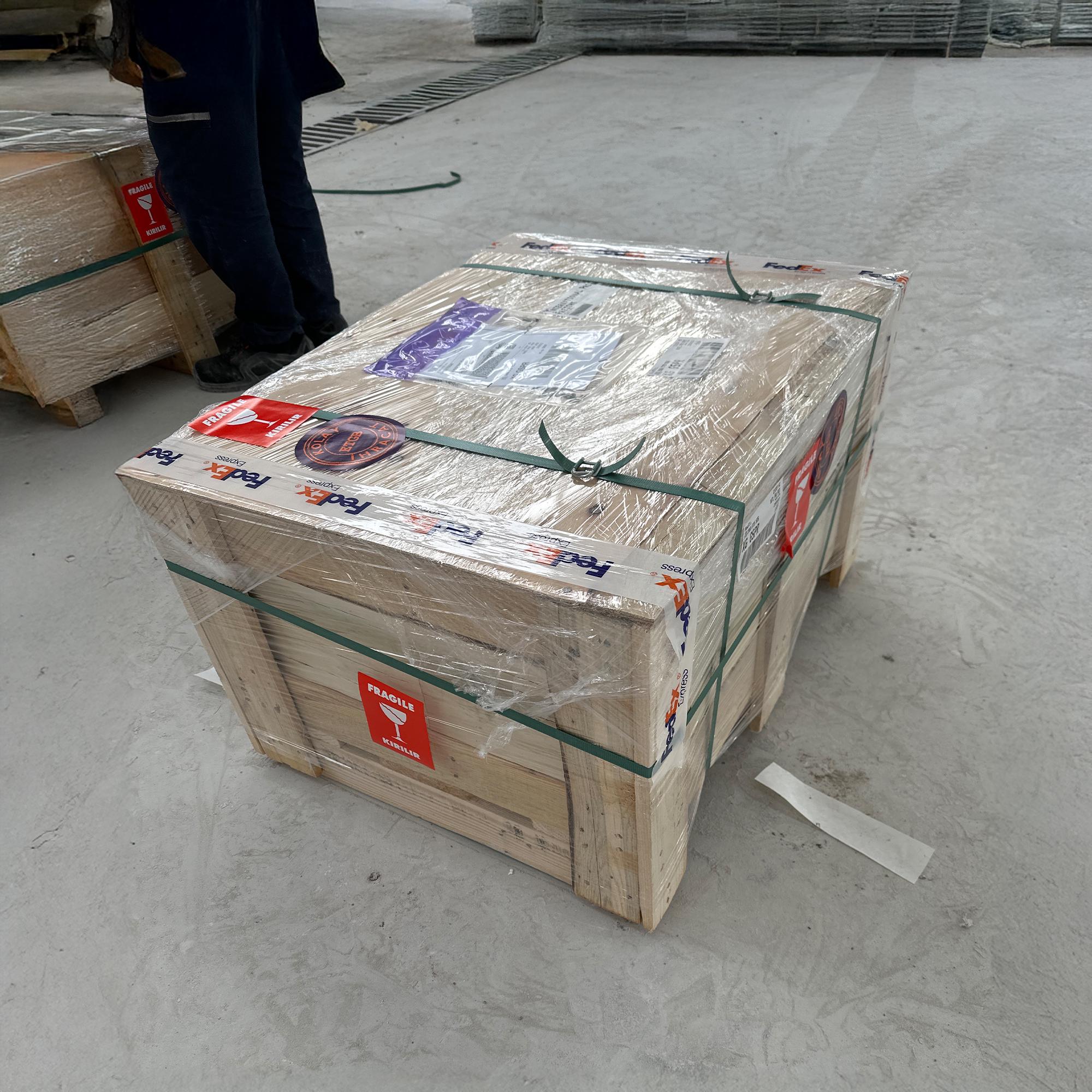 modern rectangular calacatta viola stone sink